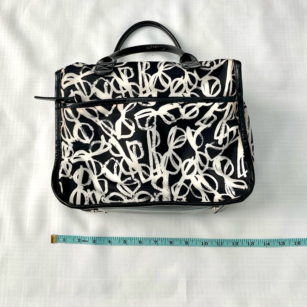 Kate Spade Black Leather and nylon glasses patterned Shoulder Bag - Picture 2 of 5